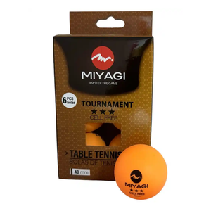 Bolas Ping Pong MIYAGI x 6 und Tournament Tres Estrellas