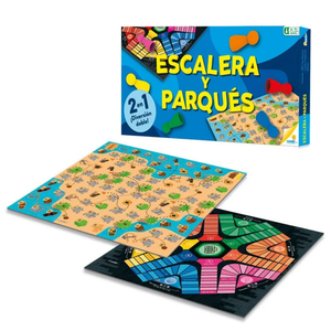 Juego de Mesa 2 en 1 Escalera y Parqués (6 puestos)