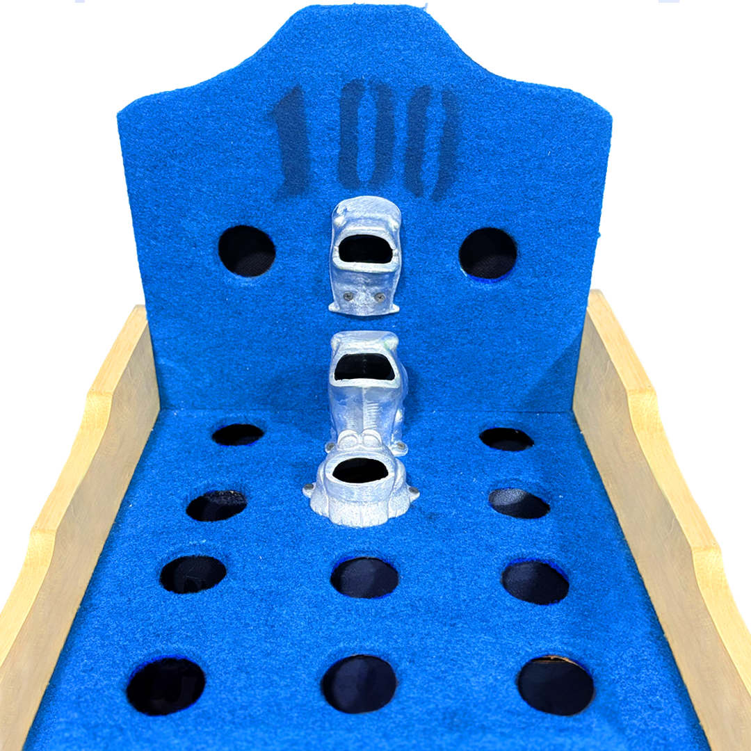 Juego de Sapo con 3 ranas metálicas