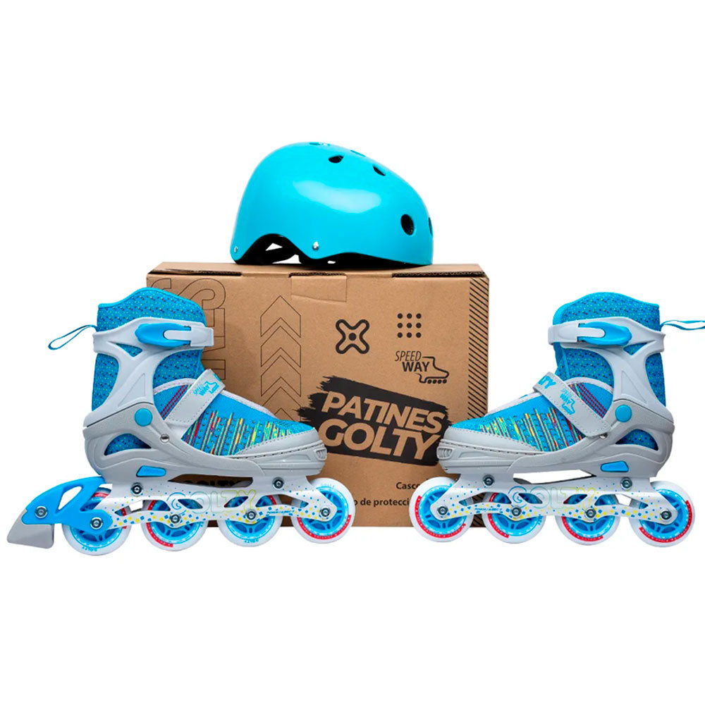 Patines Speed Neón con Kit de protección Golty