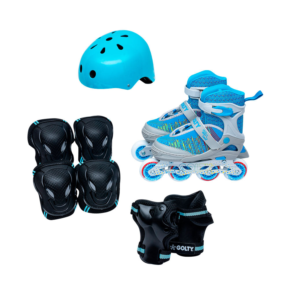 Patines Speed Neón con Kit de protección Golty